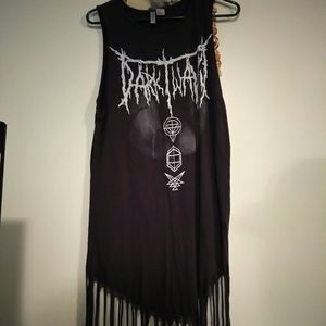 Black fringe dress